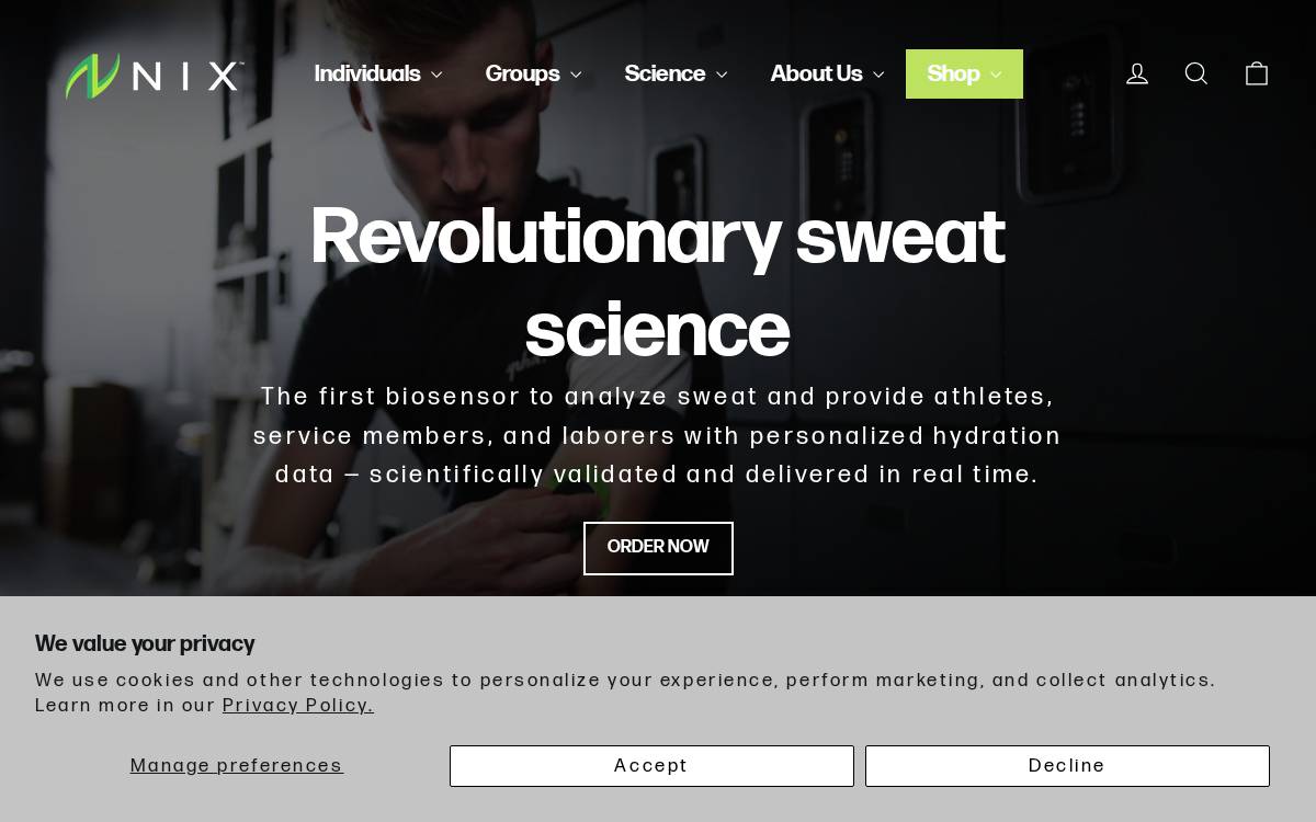 Nix website preview