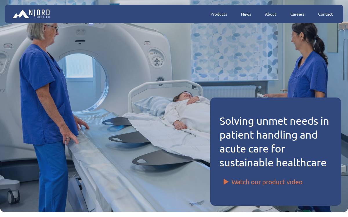 Njord Medtech website preview