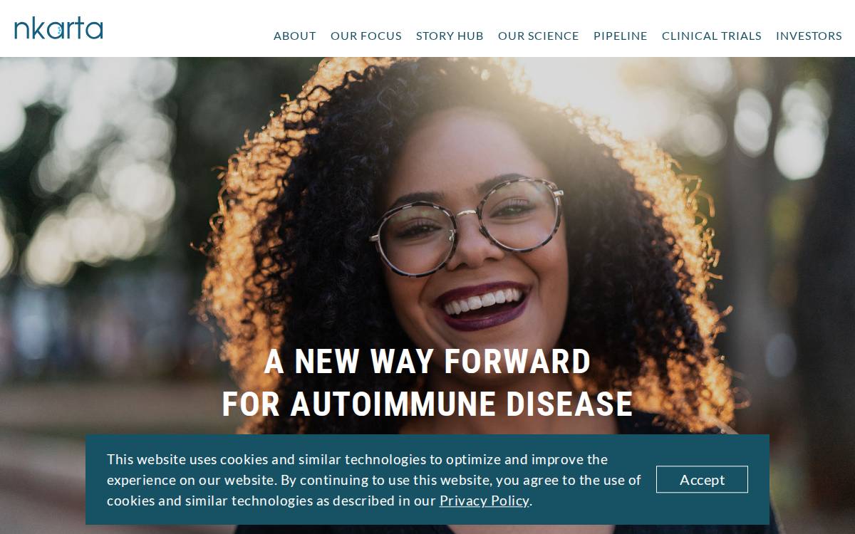 Nkarta, Inc. website preview
