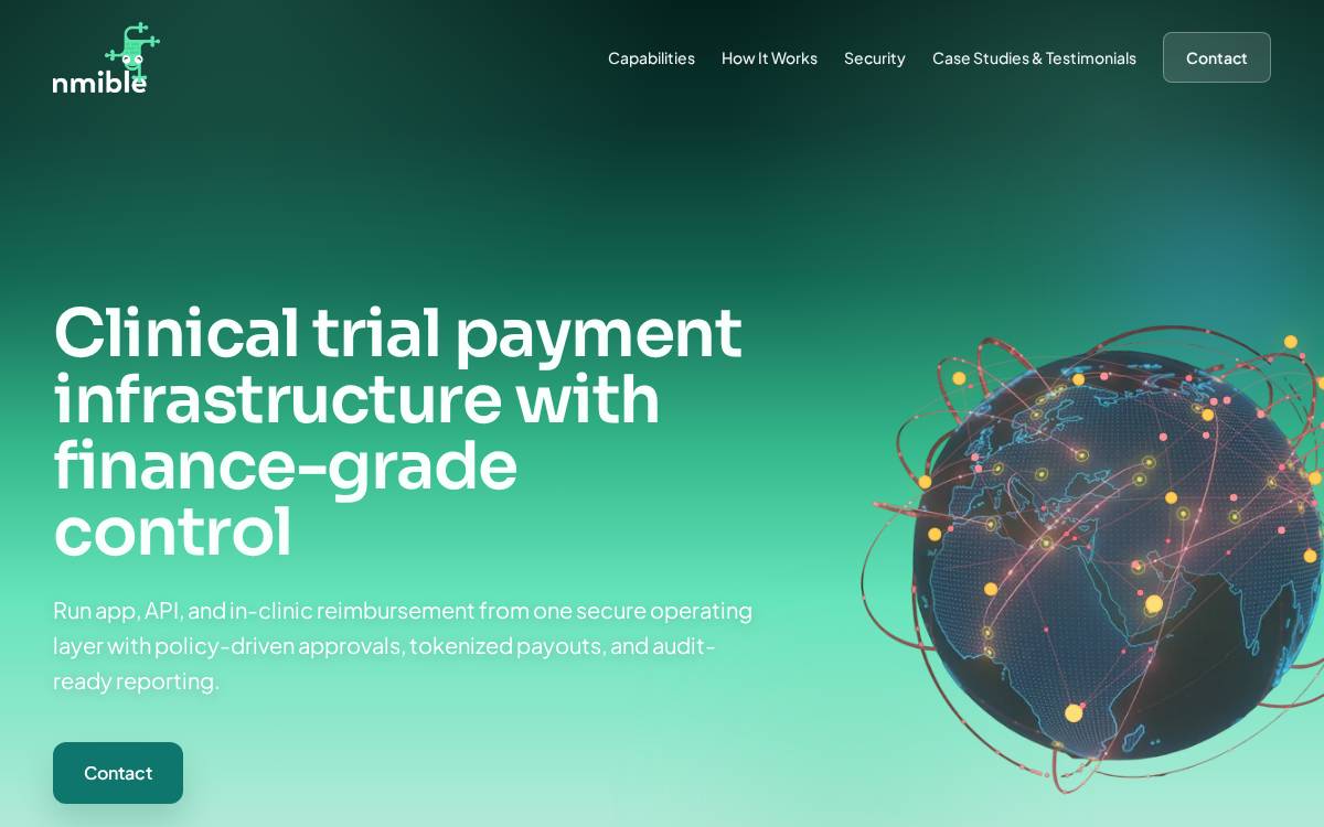 Nmible website preview