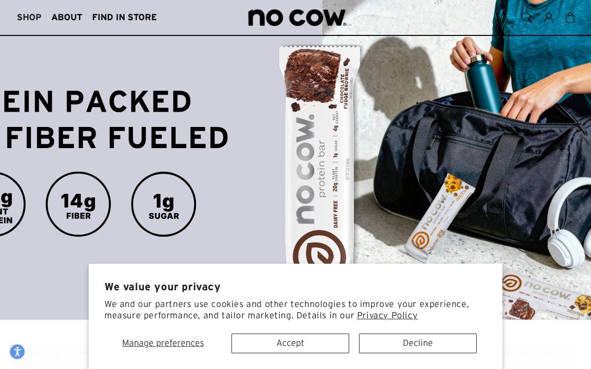 No Cow website preview