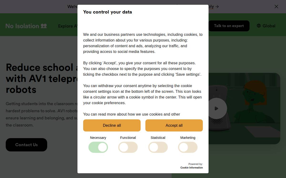 No Isolation website preview