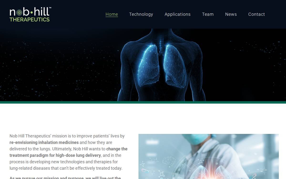 Nob Hill Therapeutics website preview