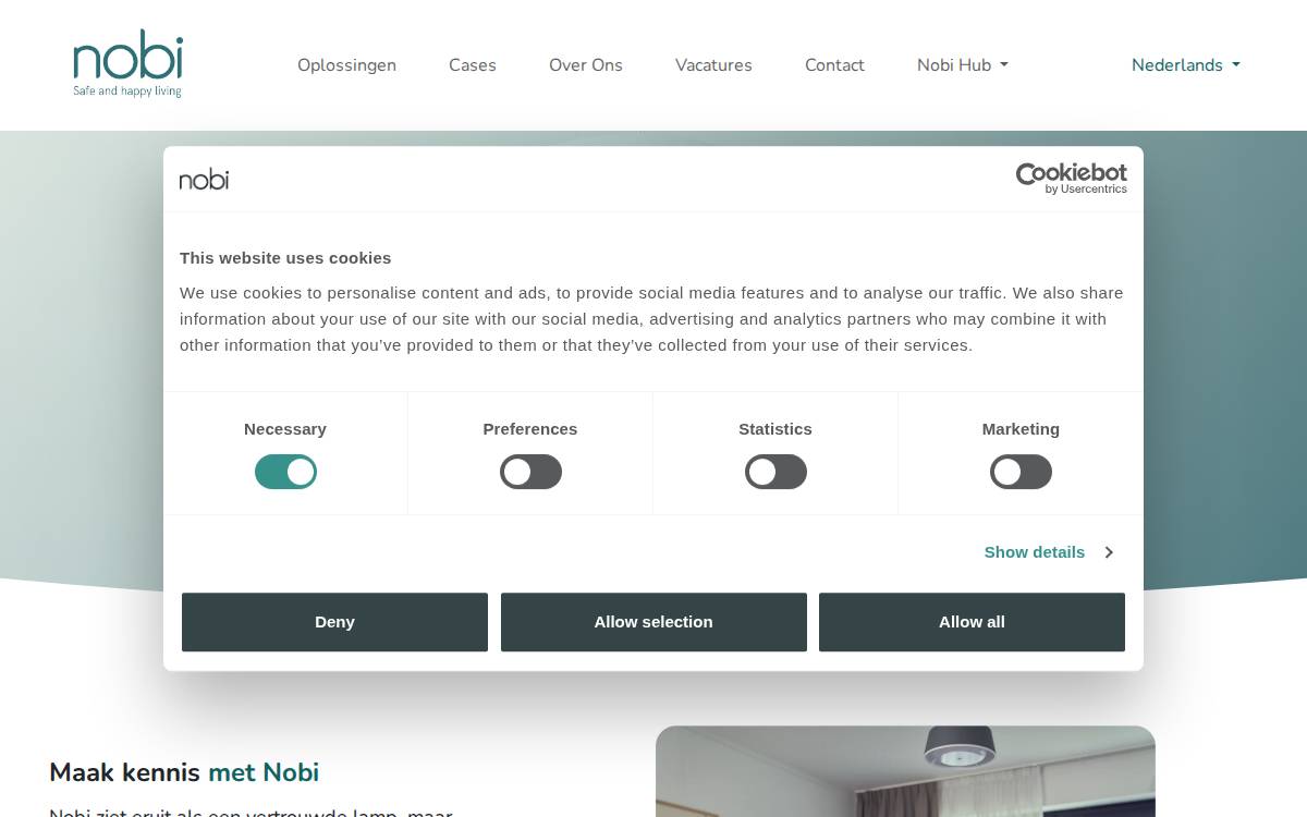 Nobi website preview