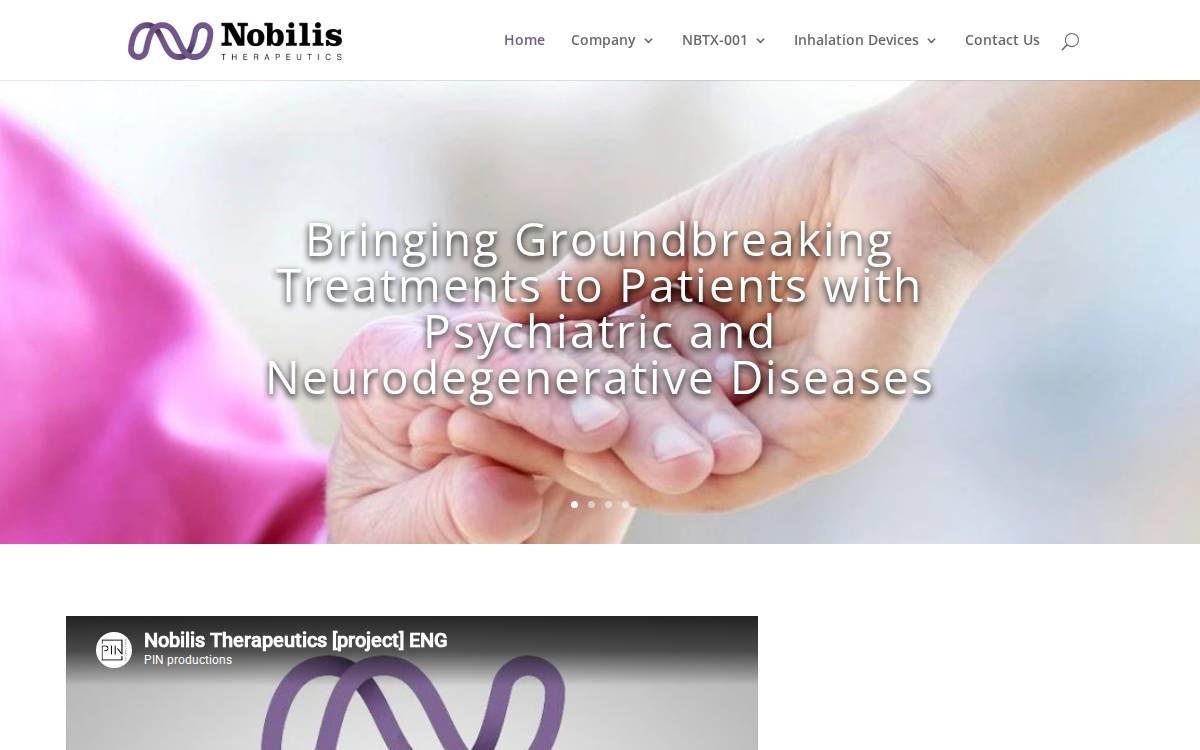 Nobilis Therapeutics website preview