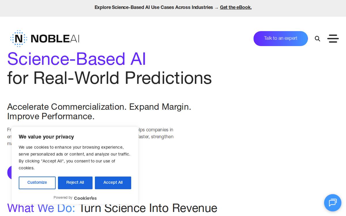 Noble website preview
