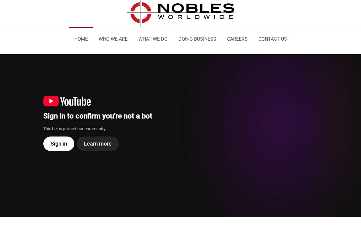 Nobles Worldwide website preview
