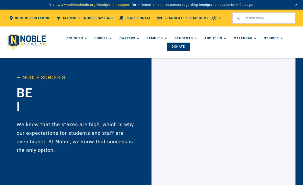 Nobleschools website preview