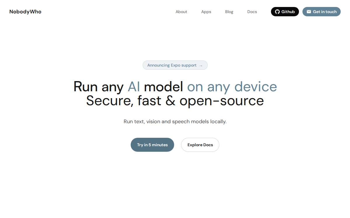 NobodyWho website preview