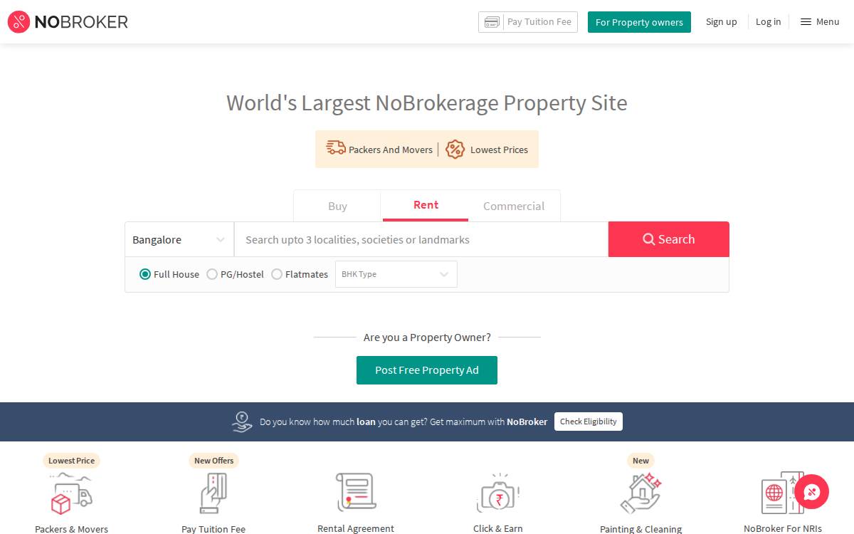 No Broker website preview