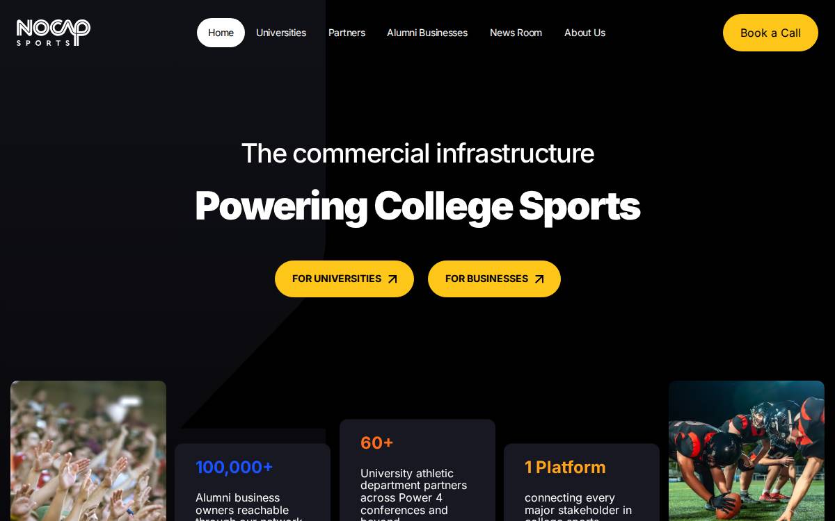 Nocapsports website preview