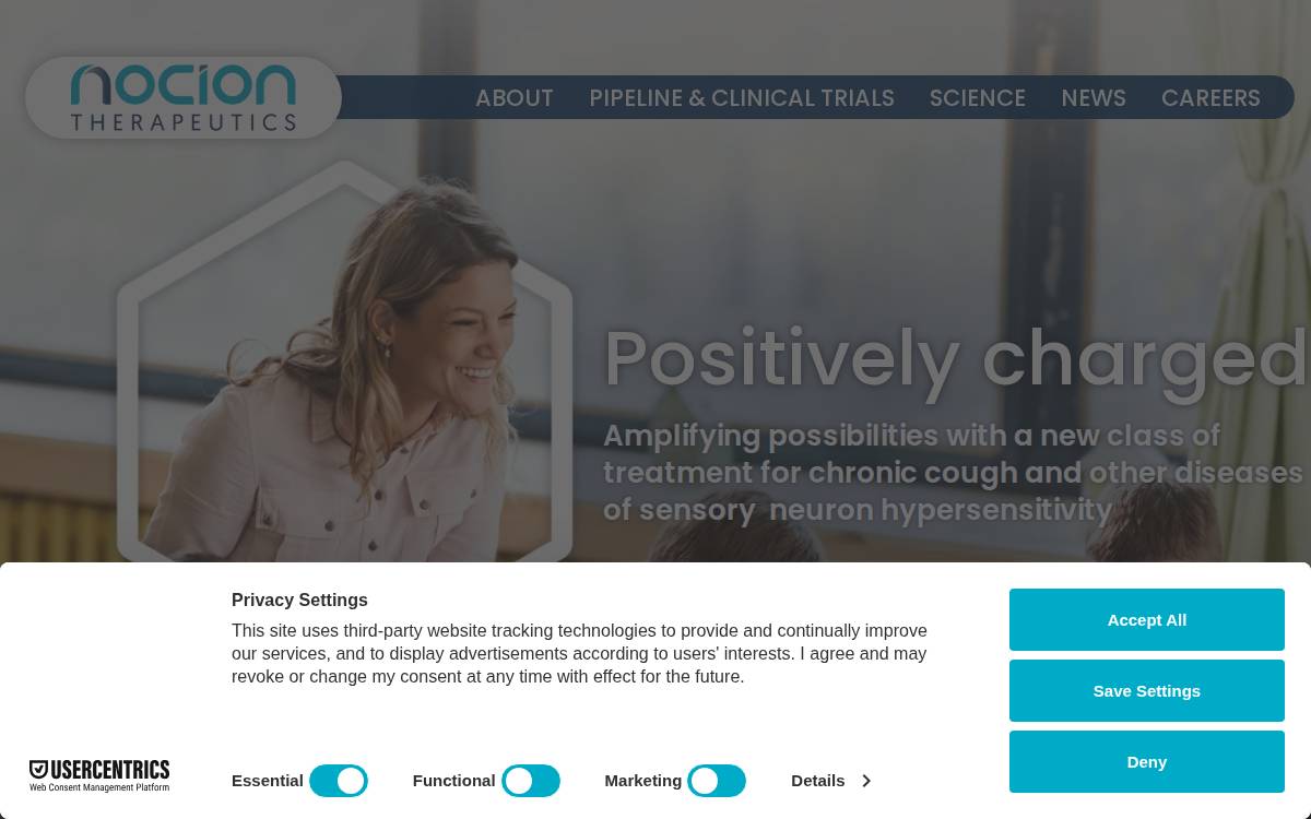 Nocion Therapeutics website preview