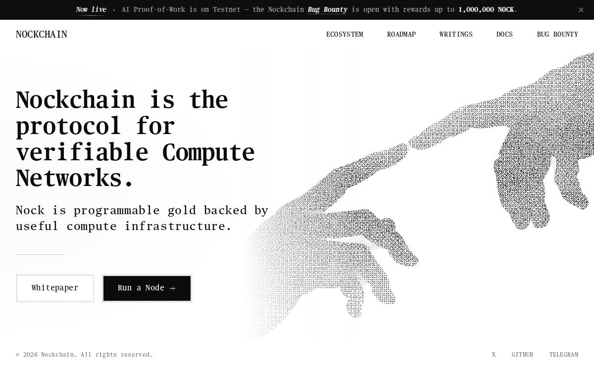 Nockchain Private website preview