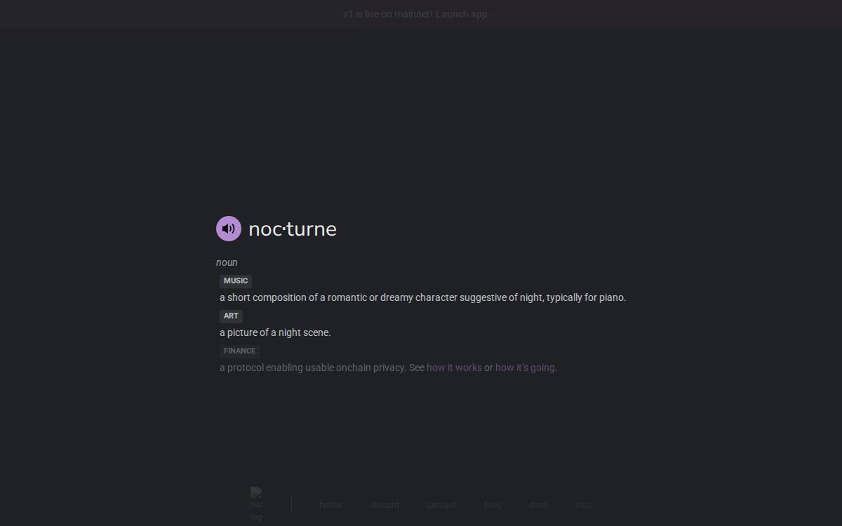 Nocturne website preview