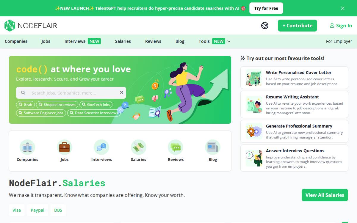 NodeFlair website preview