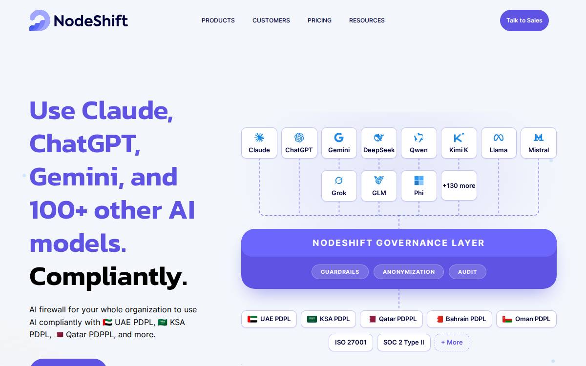 NodeShift website preview