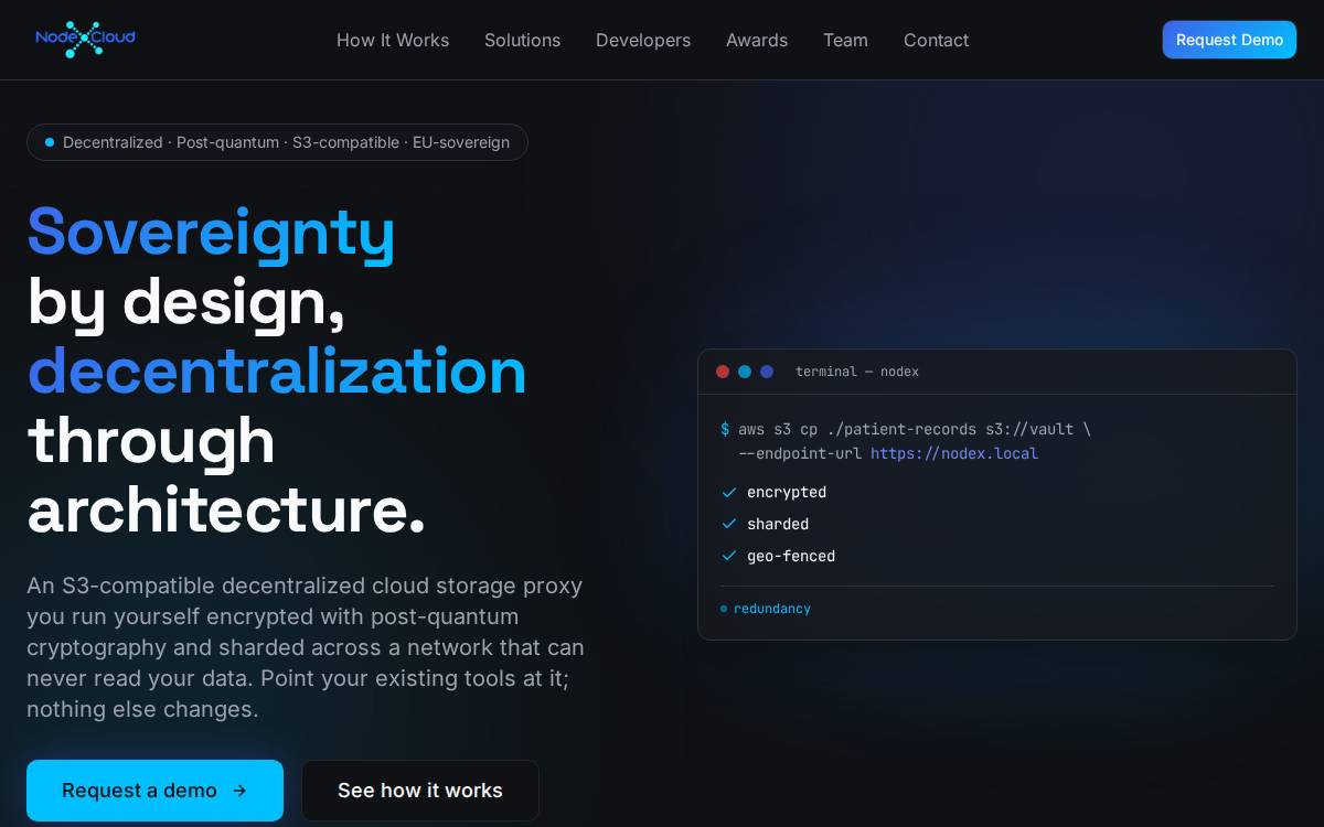 NodeX Cloud website preview