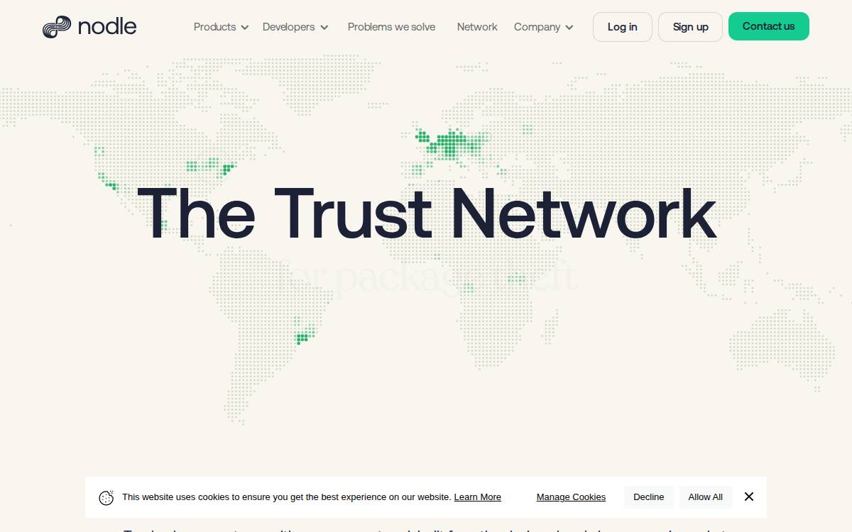 Nodle website preview