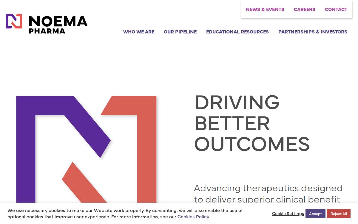 Noema Pharma website preview