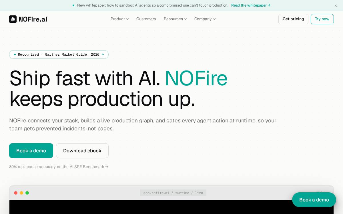 NOFire AI website preview
