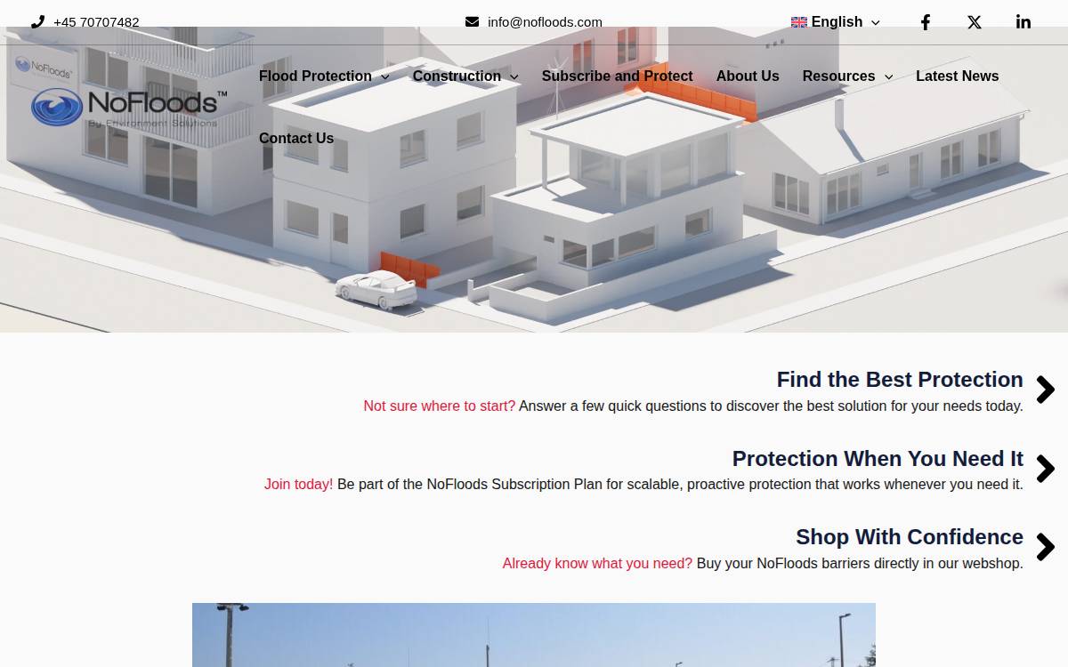 Nofloods website preview