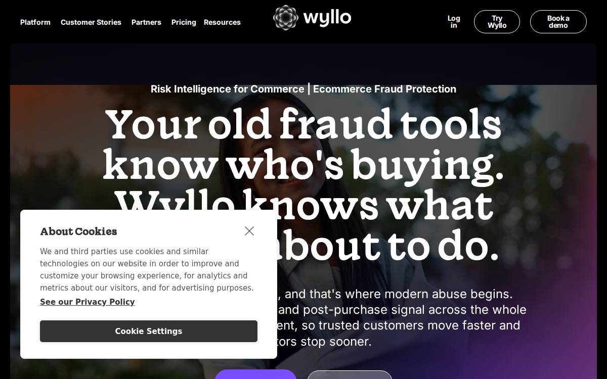 NoFraud website preview