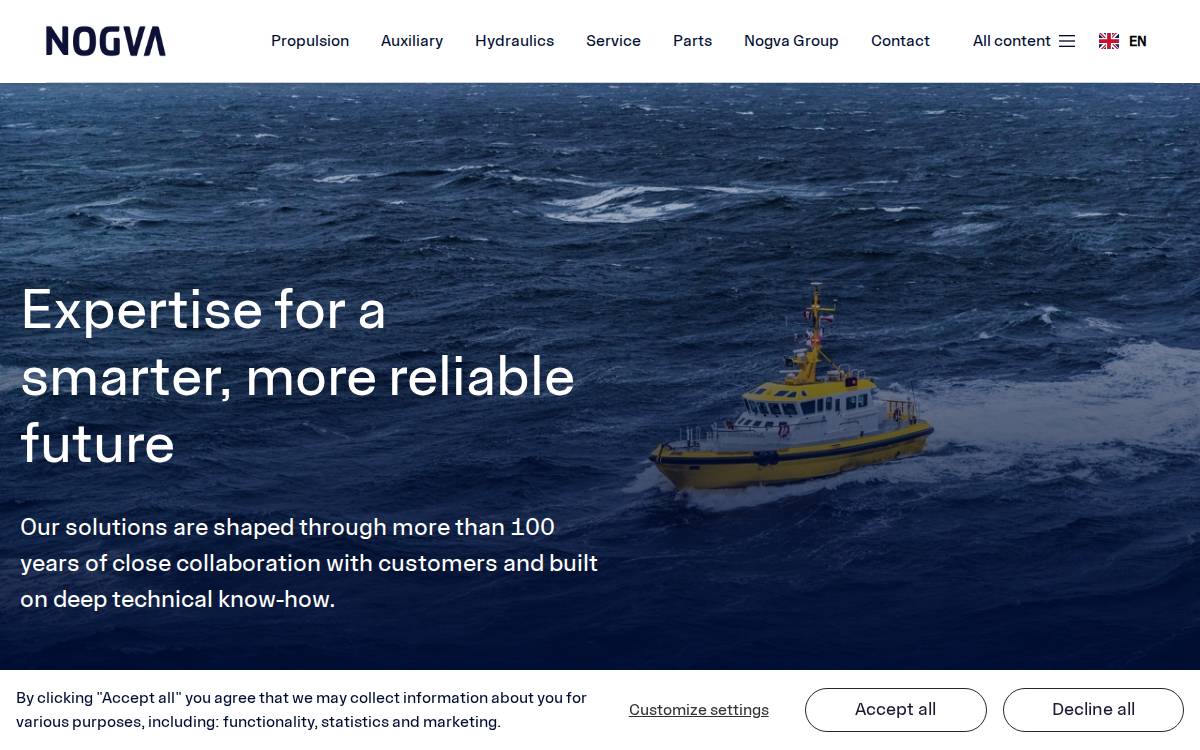 Nogva website preview