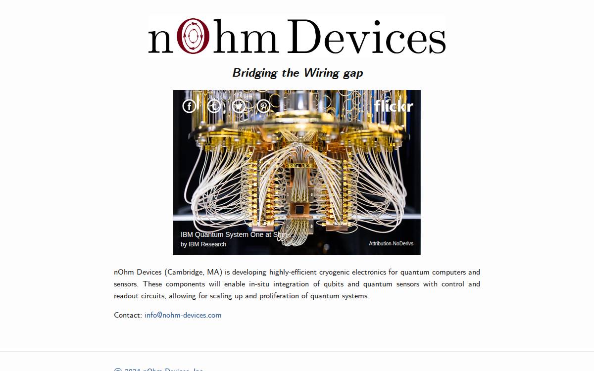 nOhm Devices website preview