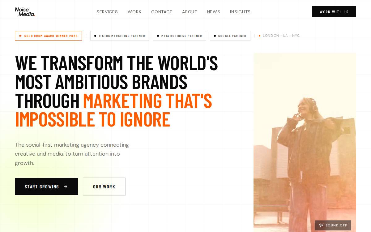Noise Media website preview