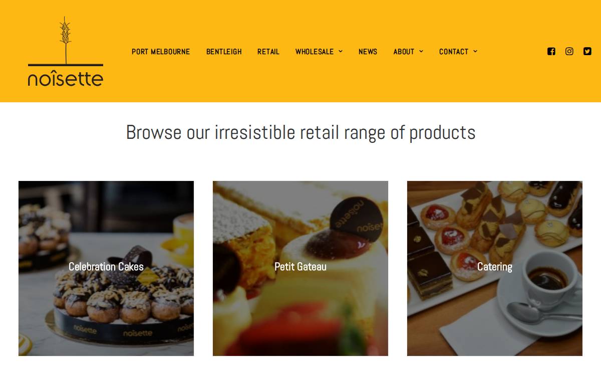 Noisette website preview