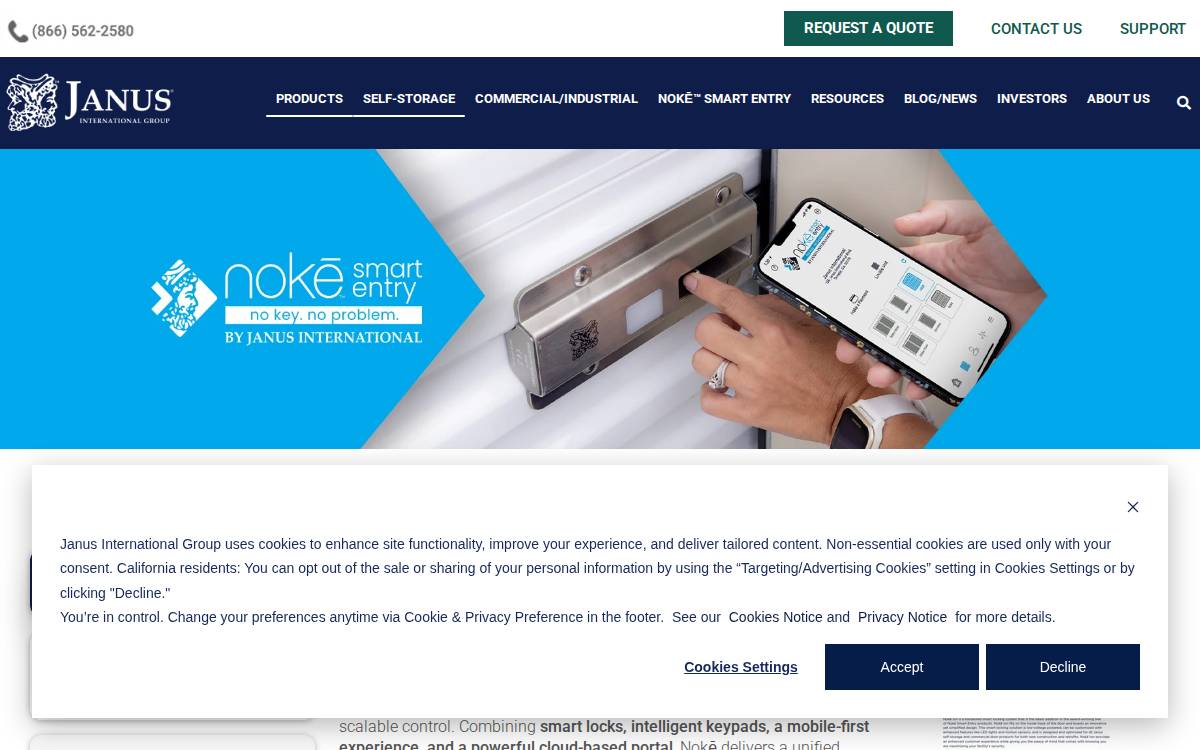 Noke website preview