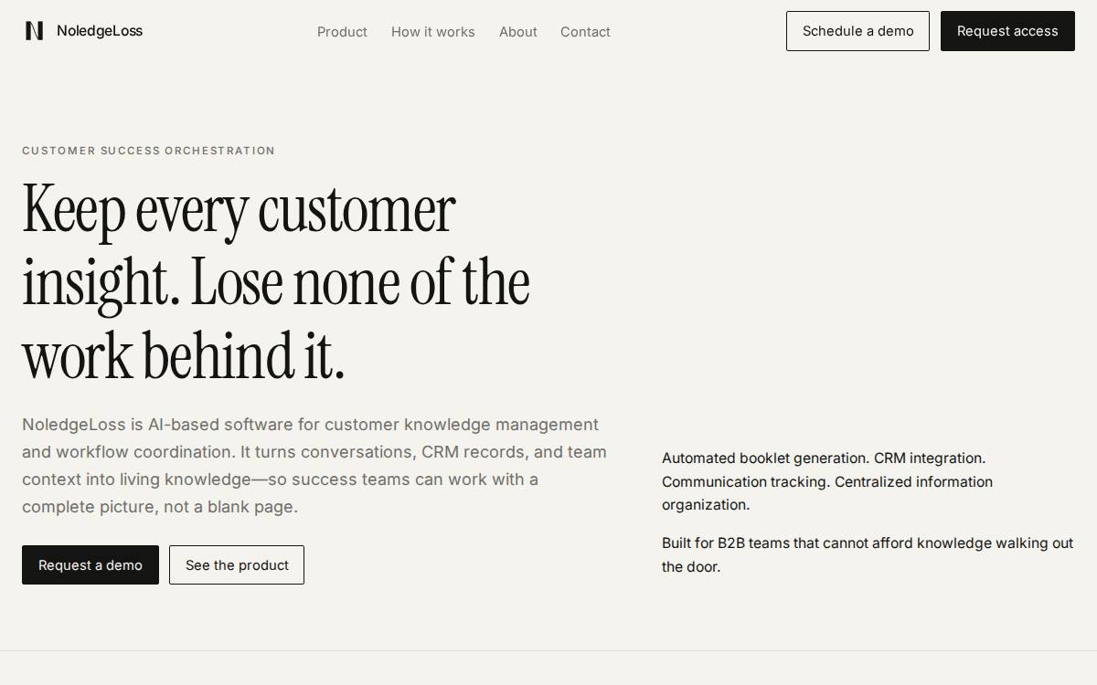 NoledgeLoss website preview