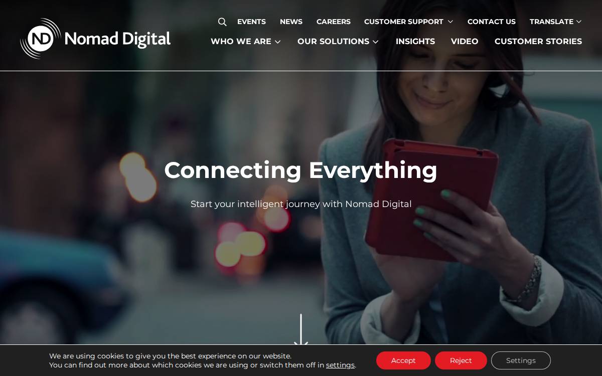 Nomad Digital website preview