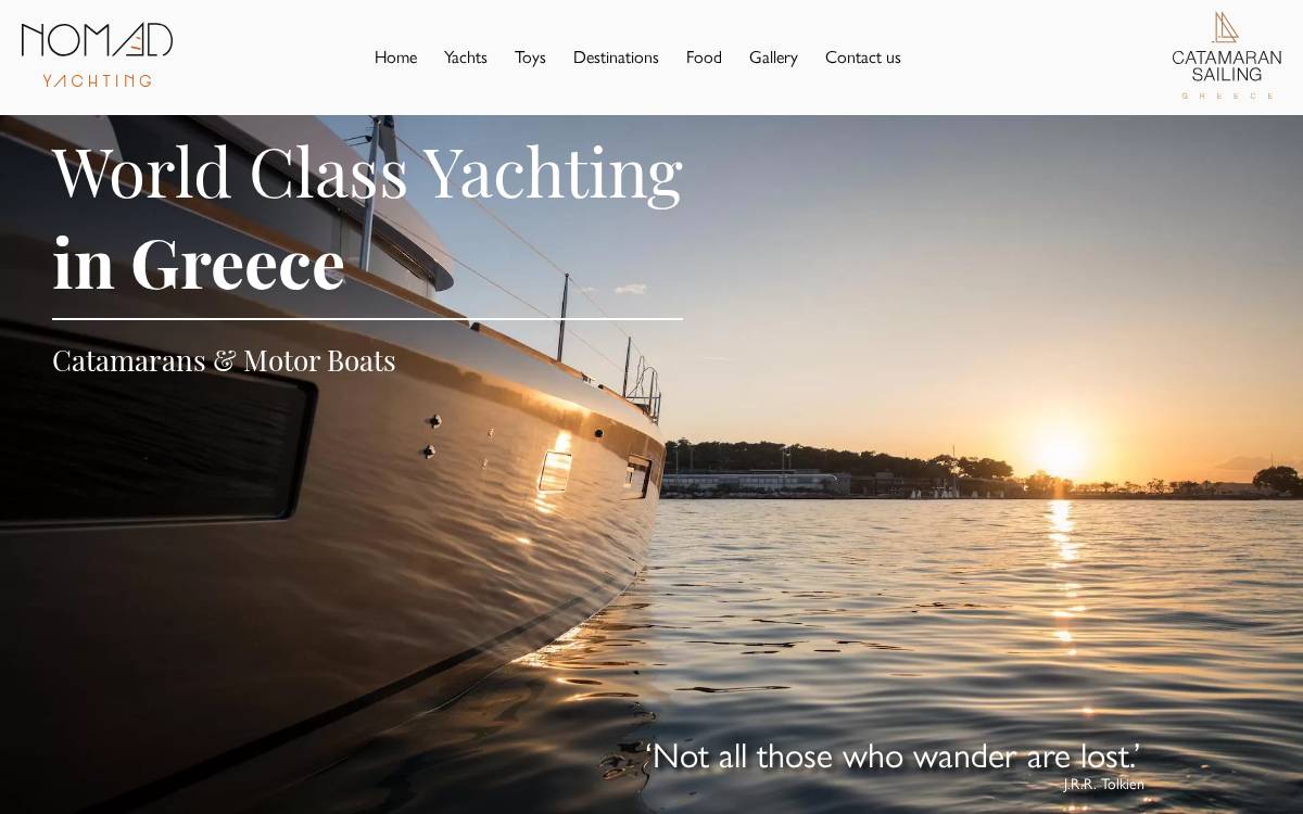 Nomad Yachting website preview