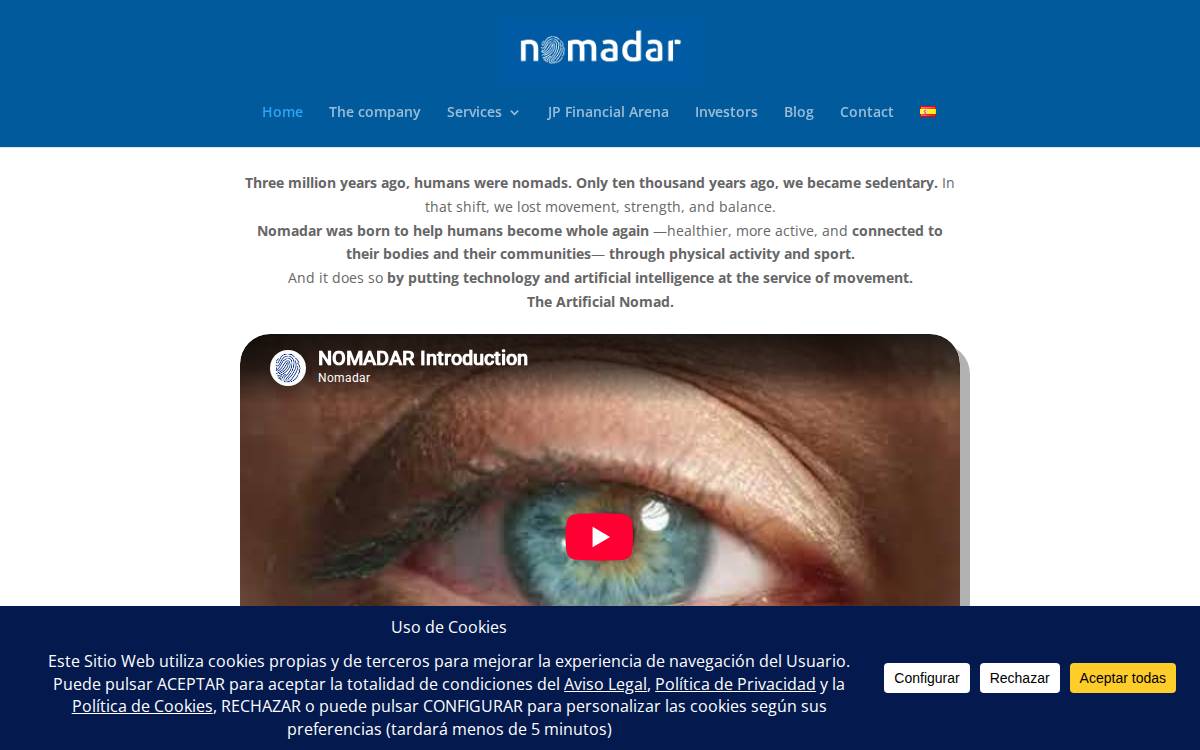 Nomadar website preview