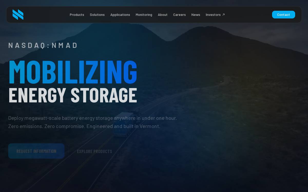 NOMAD Power website preview