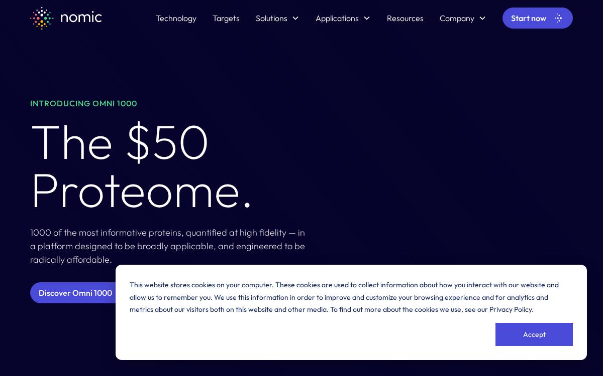 Nomic Bio website preview