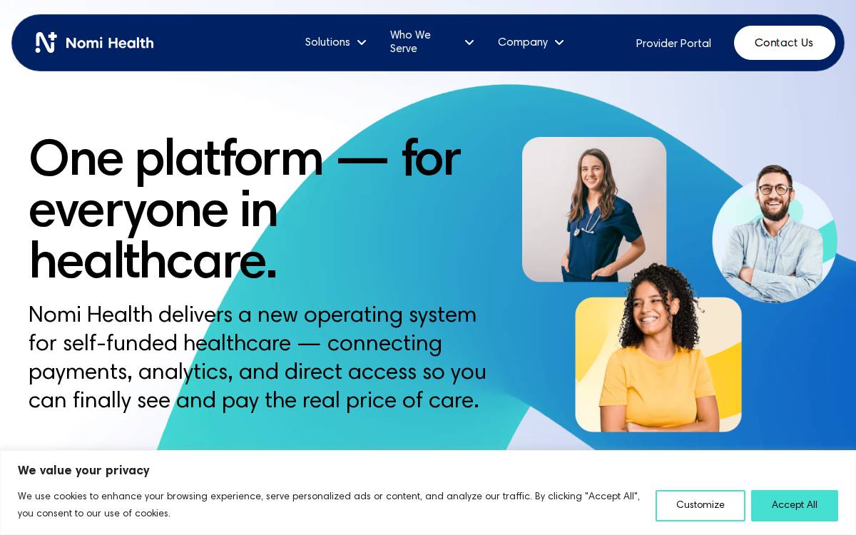 Nomi Health website preview