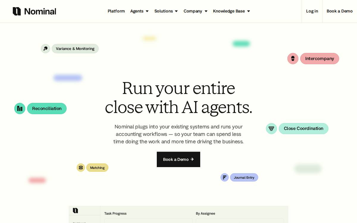 Nominal website preview