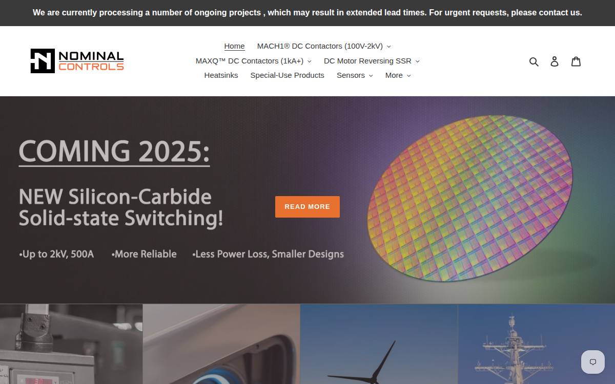 Nominal Controls website preview