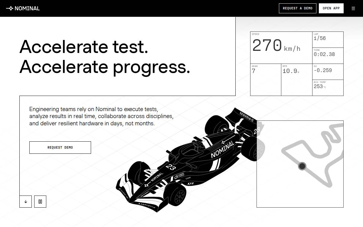 Nominal website preview