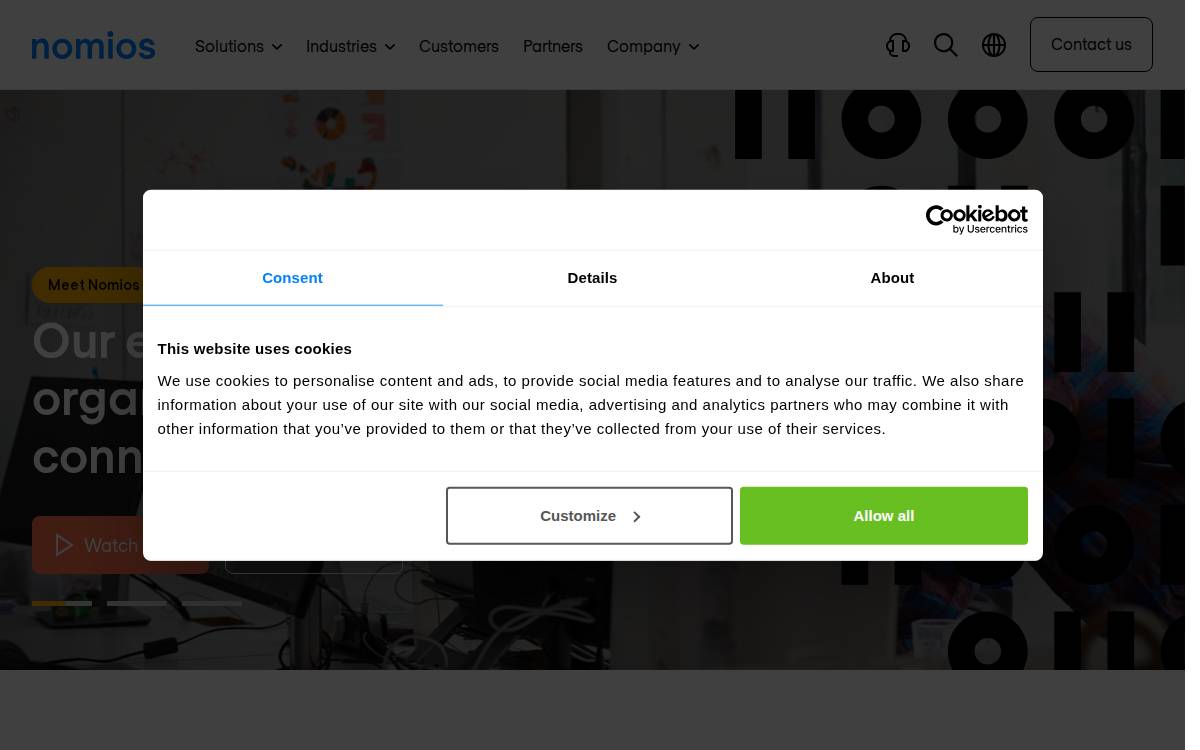 Nomios website preview