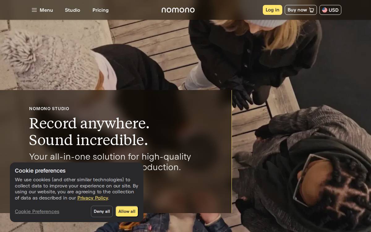 Nomono website preview