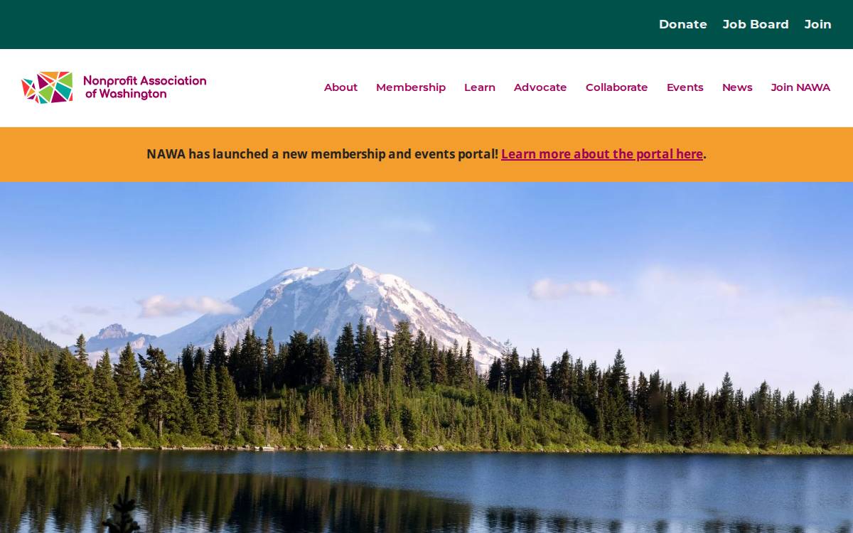 Nonprofit Association of Washington website preview