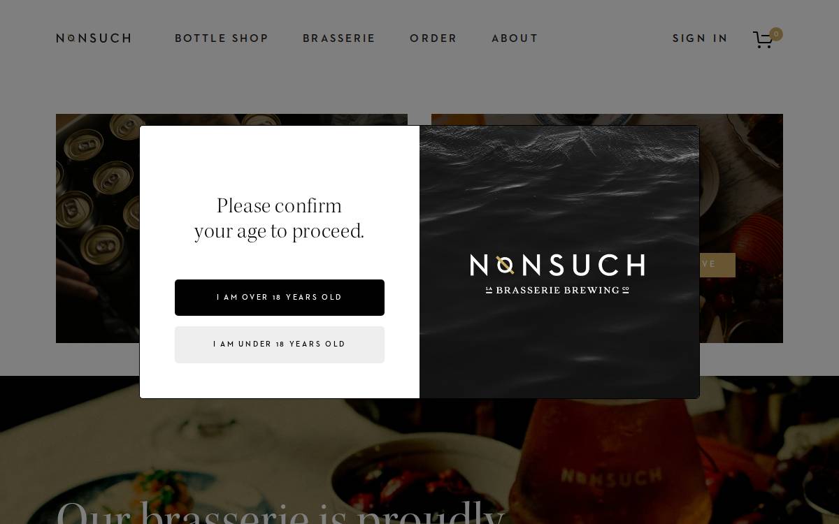 Nonsuch Brewing Co website preview