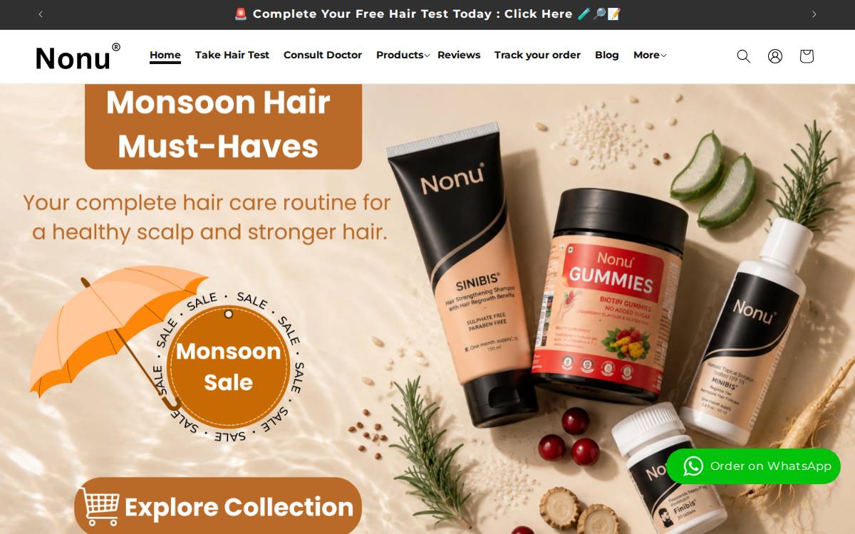 Nonu website preview
