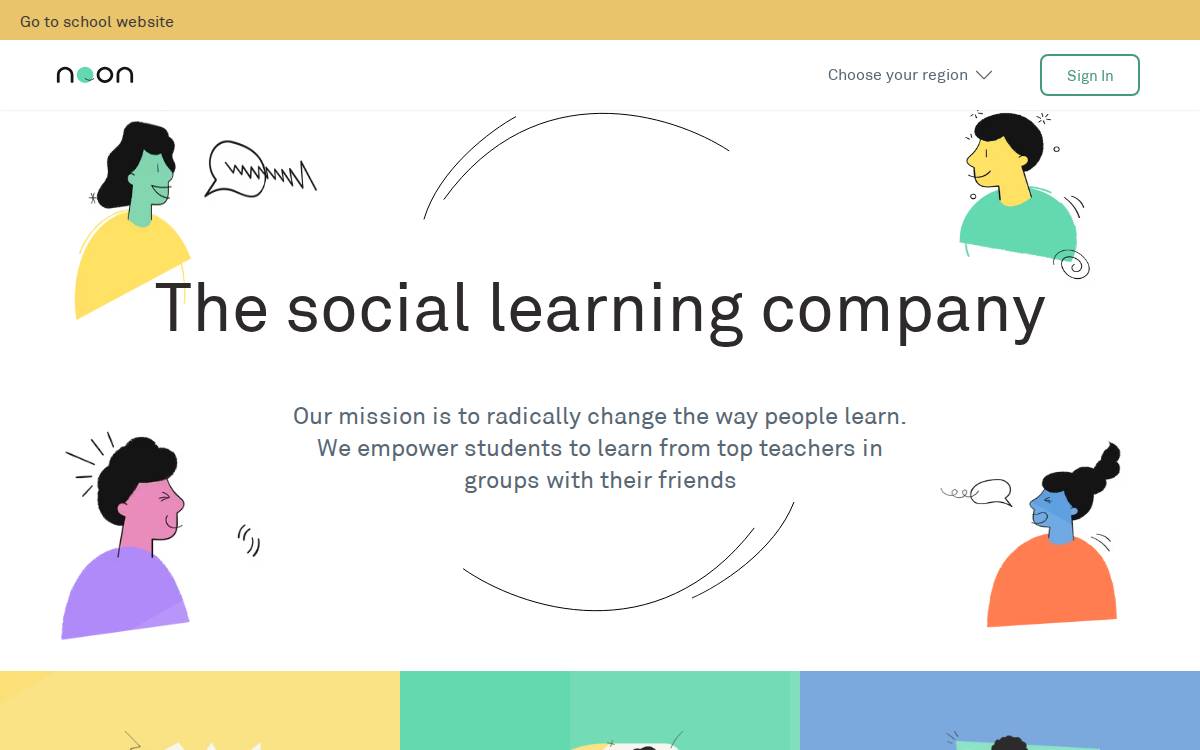 Noon Academy website preview