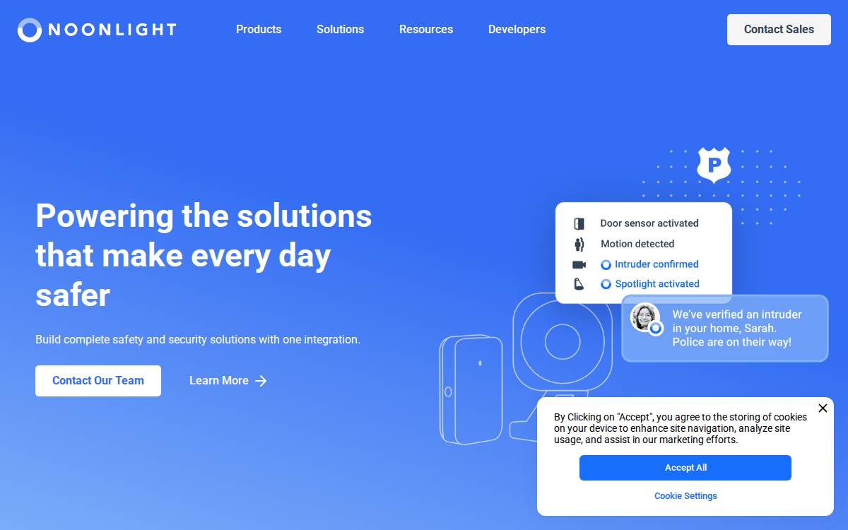 Noonlight website preview