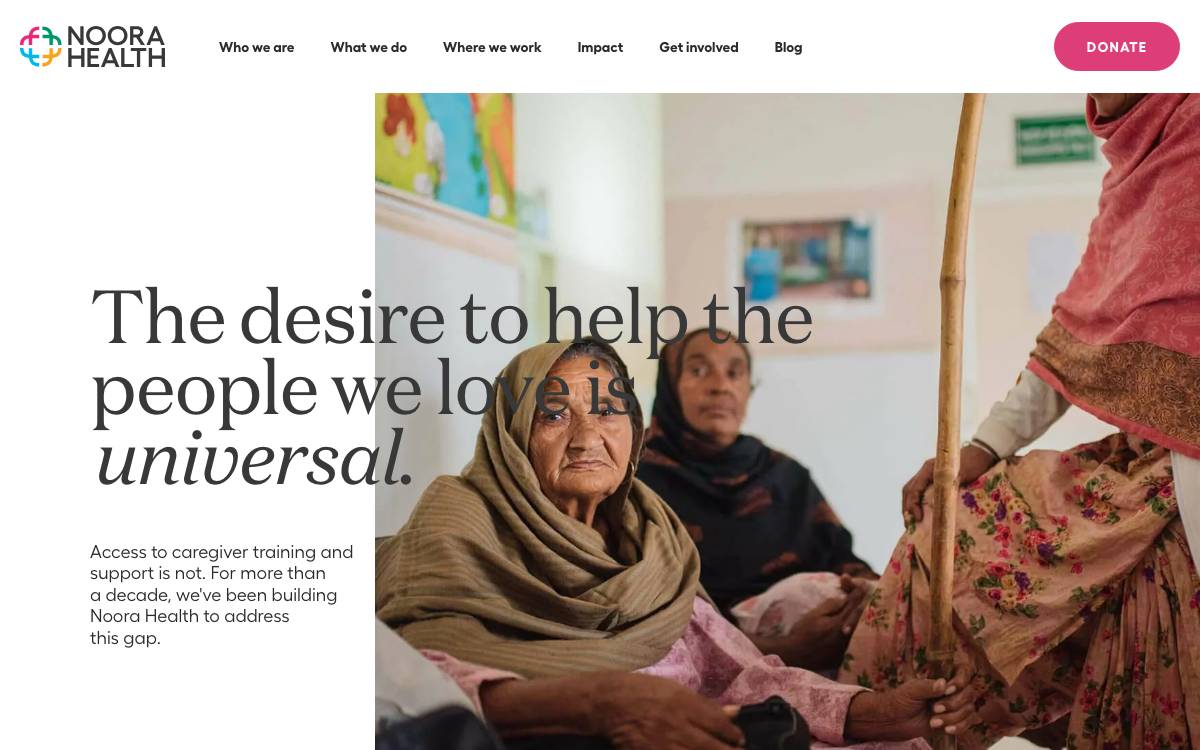 Noora Health website preview