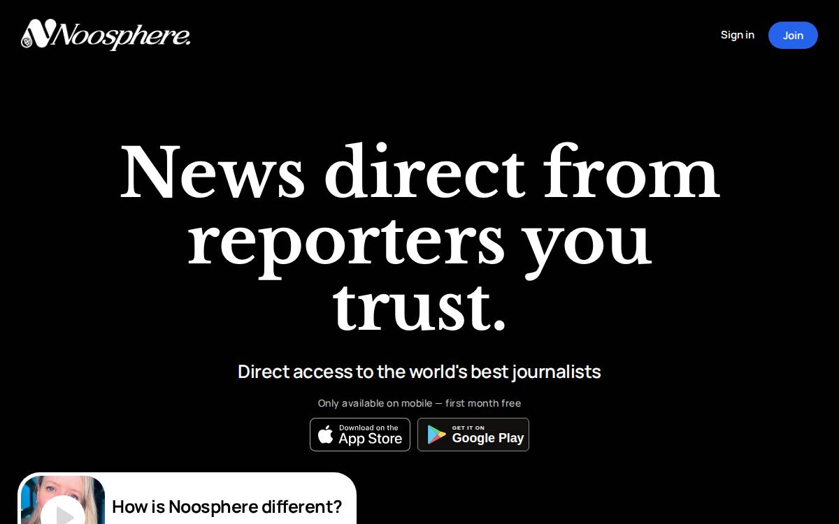 Noosphere website preview